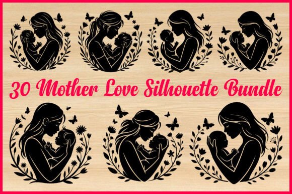30 Mother Love Silhouette Bundle: A Comprehensive Guide to Artistic Family Designs