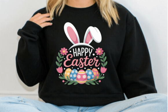 Bringing Spring to Life with the Happy Easter Eggs Floral PNG Design