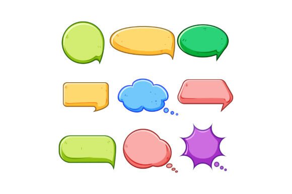 Colorful Hand Drawn Speech and Thought B: Elevating Visual Communication