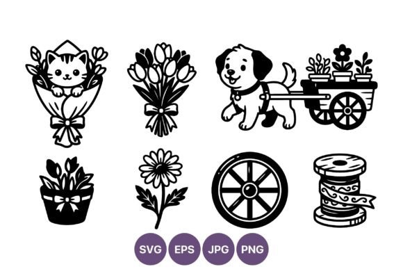 Cute Kitten and Dog Flower Garden Icons: A Practical Evaluation for Designers