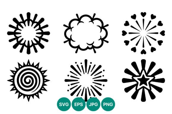 Enhance Your Designs with Burst Shapes Star and Heart Vector Icons