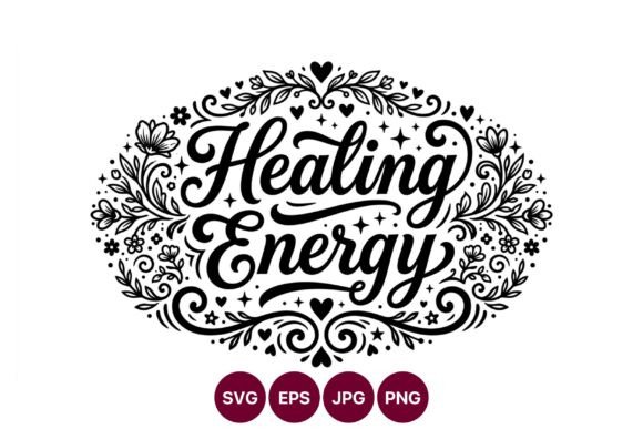 Healing Energy Floral Script Lettering Design Guide