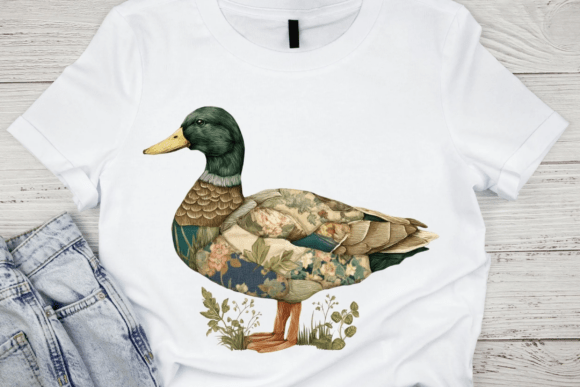Integrating the Vintage Duck Floral PNG into Your Creative Workflow