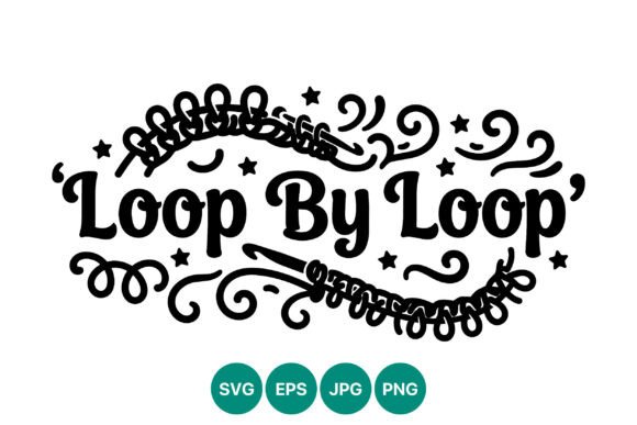 Loop by Loop Calligraphy Knitting Vector: Elevating Digital Design with Handcrafted Aesthetics