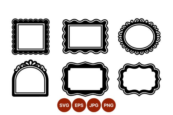Mastering Visual Hierarchy with the Ornate Black White Frame Vector Set