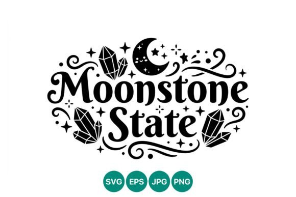 Moonstone State Crystal Stars Lettering