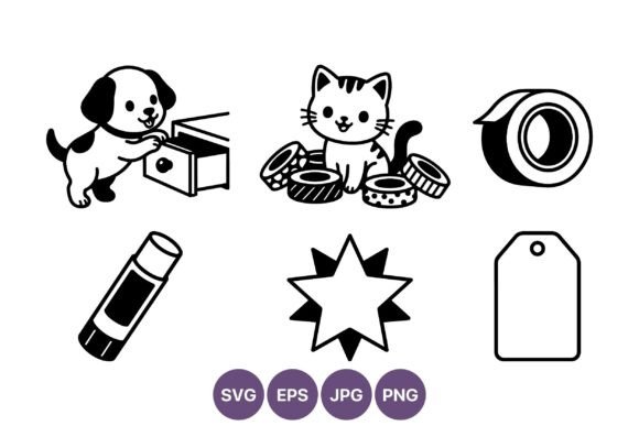 Playful Puppy and Kitten Craft Vector: A Practical Asset for Creative Workflows