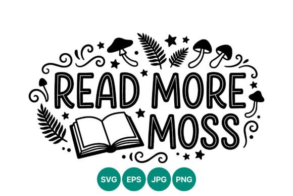 Read More Moss Whimsical Lettering with Natural Vector Elements for Creative Workflows