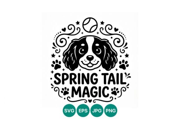 Spring Tail Magic Dog Face Vector: A Strategic Asset for Brand Identity