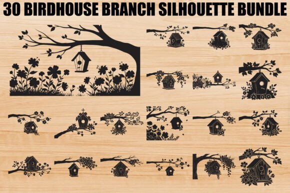 Unlocking Creative Potential with the Birdhouse Branch Silhouette Bundle