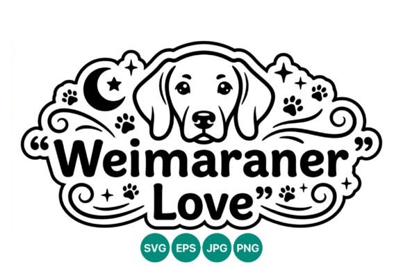 Weimaraner Dog Face Love Vector: A Premium Design Resource for Creators