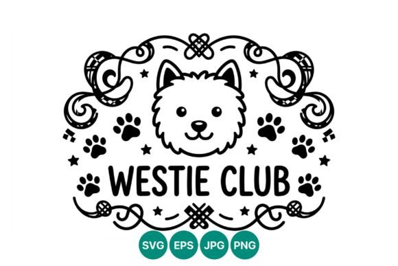 Westie Dog Club Line Art for Every Project